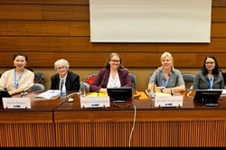 The Advocates presenting in Geneva. The Advocates presenting in Geneva.